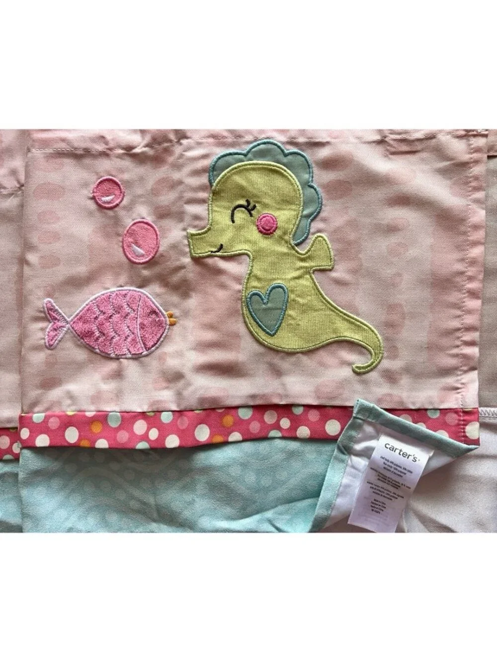Carter's Sea Collection Window Valance Seahorse Fish Nursery 3